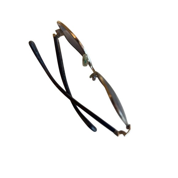 Coach Black & Gold Sunglasses With Carriage Detail &‎ Blue-Tinted Lenses